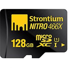 Карта памяти Strontium NITRO 128GB microSDXC Class 10 UHS-I U1 466X + SD adapter & USB Card Reader