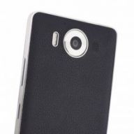 Задняя крышка Mozo Back Cover для Microsoft Lumia 950 (Black Leather)