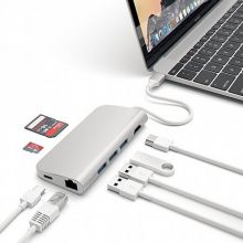 USB-C адаптер Satechi Aluminum Type-C Multi-Port Adapter (Silver)