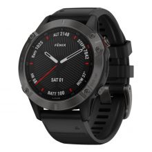 Умные часы Garmin Fenix 6 Sapphire, серый/черный