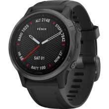 Умные часы Garmin Fenix 6S Sapphire DLC, серый/черный