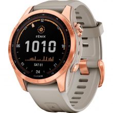 Умные часы Garmin Fenix 7S Solar Wi-Fi, розовое золото/песочный