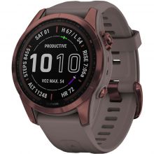 Умные часы Garmin Fenix 7s Sapphire Solar, Dark Bronze Titanium/Shale Gray