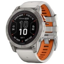 Умные часы Garmin Fenix 7 Pro Sapphire Solar Titanium with Fog Gray/Ember Orange Band