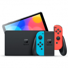 Игровая приставка Nintendo Switch OLED 64 ГБ, неоновый синий/неоновый красный