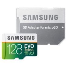 Карта памяти Samsung 128GB EVO Select Micro SDXC Memory Card, 80MB/s