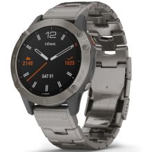 Умные часы Garmin Fenix 6 Sapphire титановый с титановым браслетом, серебристый