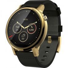 Motorola Moto 360 2nd Generation Leather (Black Gold) 46mm - умные часы для Android