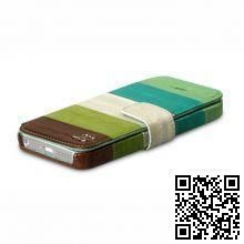 Чехол Zenus для Apple iPhone 5/5S Prestige Natural EEL Diary (Multi Green)