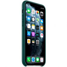 Чехол-накладка Apple кожаный для iPhone 11 Pro Max (Black)