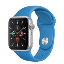 Часы Apple Watch Series 5 GPS 40mm Aluminum Case with Sport Band (Silver/Surf Blue)