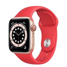 Умные часы Apple Watch Series 6 GPS 40mm Aluminum Case with Sport Band, золотистый/красный