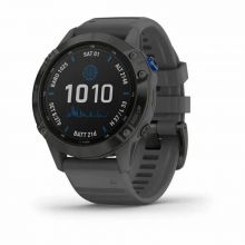 Умные часы Garmin Fenix 6 Pro Solar, черный/серый