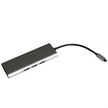 Адаптер Red Line Multiport adapter Type-C 9 in 1 (Grey)