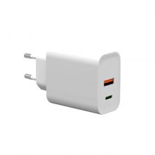 Сетевое зарядное устройство TFN x1 USB-C/x1 USB-A PD 30W, белый (TFN-WCRPD30W03)
