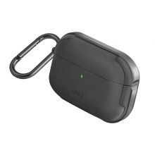 Чехол Uniq для Airpods Pro Valencia Anti-microbial TPU/Metal Black