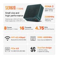 Компьютер Beelink SER6 PRO 7735HS/DDR5 32 Гб/SSD 512Гб/WiFi 6/BT5.2