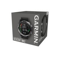 Умные часы Garmin Descent Mk2 stainless steel with silicone band Wi-Fi NFC, черный/серебристый