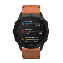 Часы Garmin Fenix 6X Sapphire с кожаным ремешком