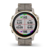 Умные часы Garmin Fenix 6S Sapphire с кожаным ремешком