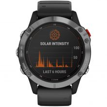 Умные часы Garmin Fenix 6 Solar, серебристый/черный