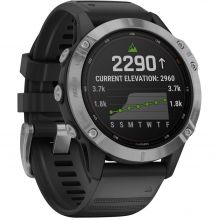 Умные часы Garmin Fenix 6 Solar, серебристый/черный