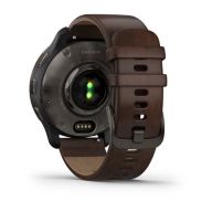 Умные часы Garmin Venu 2 Plus, серый безель и кожаный ремешок