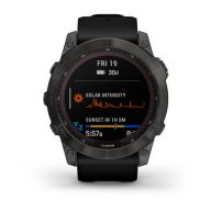 Умные часы Garmin Fenix 7X Sapphire Solar Wi-Fi, серый/черный