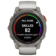 Умные часы Garmin Fenix 7 Pro Sapphire Solar Titanium with Fog Gray/Ember Orange Band