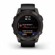 Умные часы Garmin Fenix 7 Pro Sapphire Solar титановый угольно-серый DLC с черным ремешком