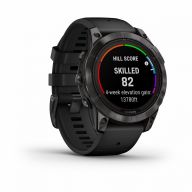 Умные часы Garmin Fenix 7 Pro Sapphire Solar титановый угольно-серый DLC с черным ремешком