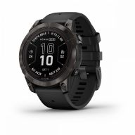 Умные часы Garmin Fenix 7 Pro Sapphire Solar титановый угольно-серый DLC с черным ремешком