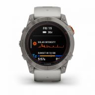 Умные часы Garmin Fenix 7X Pro Sapphire Solar Wi-Fi, Titanium/Fog Gray