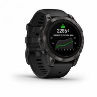 Смарт-часы Garmin Epix PRO (Gen 2) Sapphire Edition 47 мм, титановый угольно-серый, DLC, черный силиконовый ремешок