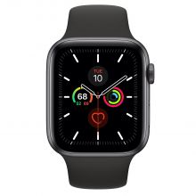 Часы Apple Watch Series 5 GPS + Cellular 44mm Aluminum Case with Sport Band (Серый космос/Черный)