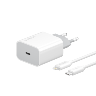 Сетевая зарядка Deppa 11392, белый MFI Apple Lightning 18W Power Delivery