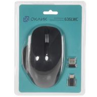 Мышь Оклик Oklick 636LWC оптическая беспроводная USB/USB-C (черный) (1158065)