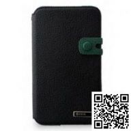 Чехол Zenus для Samsung Galaxy Note GT-N7000 'Masstige' Color Edge Diary (Real Black+Dark Green)