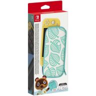 Nintendo Чехол и защитная пленка Animal Crossing: New Horizons Edition для консоли Nintendo Switch Lite белый/зеленый