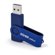 Флешка Mirex SWIVEL DEEP BLUE, 256 Гб, USB2.0, чт до 25 Мб/с, зап до 15 Мб/с, синяя