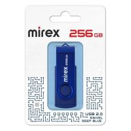 Флешка Mirex SWIVEL DEEP BLUE, 256 Гб, USB2.0, чт до 25 Мб/с, зап до 15 Мб/с, синяя