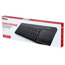 Клавиатура Trust Veza Wireless Keyboard with touchpad Black USB