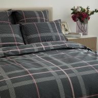 Постельное белье 2 спальное Cozy Home Bonmarito, поплин, 2 нав. 50х70, серое