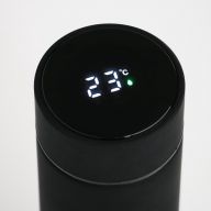 Термос Мастер К Basic, 500 мл, с ситечком, с датчиком температуры, сохраняет тепло 10 ч, нержавеющая сталь, чёрный 4462443