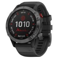 Умные часы Garmin Fenix 6 Pro Solar, серый/черный