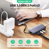 USB-C адаптер Ugreen Type-C Multi-Port M.2 B-Key HDMI 4K 60Hz USB 3.1 Adapter