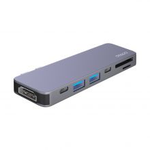 USB-C адаптер для MacBook 7 в1 Deppa (Space Gray)