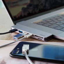 USB-C адаптер для MacBook 7 в1 Deppa (Space Gray)