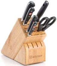 Набор Wusthof Classic 4 ножа, ножницы и мусат с подставкой (7417)