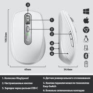 Беспроводная мышь Logitech MX Anywhere 3 для Mac, белый